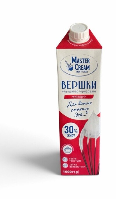 Вершки Master Cream кулінарні 30% 1000г — Master Cream