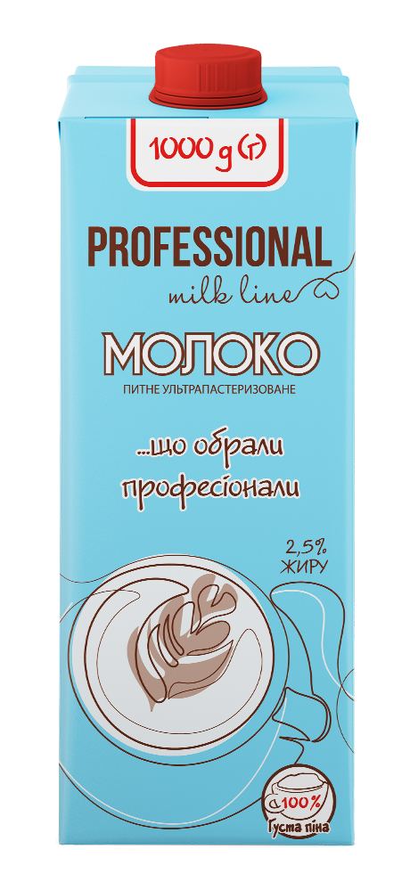 Молоко PROFESSIONAL 2,5% 1000г — PROFESSIONAL