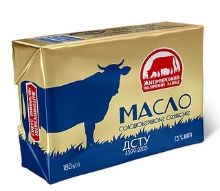 Масло Селянське ЖМЗ 73% 180г — Житомирський молочний завод