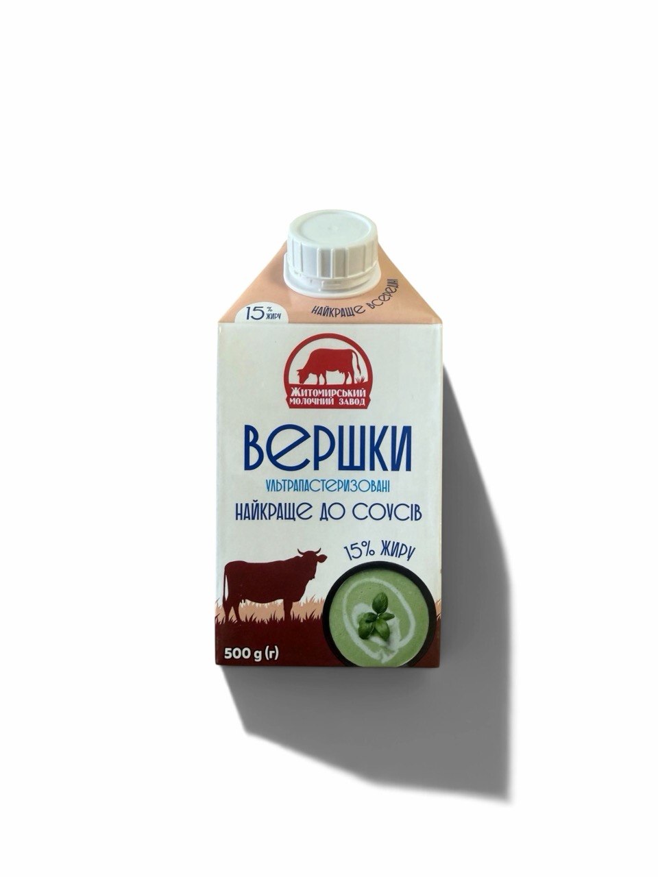 Вершки ЖМЗ 15% 500г — Житомирський молочний завод